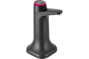 MIKIYUEER Elektrischer Wasserspender Pumpe für Wasserflasche | Flaschen Wasserspender | Wasserspender für Zuhause Büro Küche Camping | USB-Ladefunktion | Kompatibel mit verschiedenen Eimertypen (Schwarz)