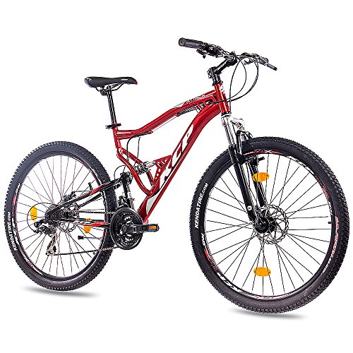 27,5" Zoll MOUNTAINBIKE FAHRRAD KCP ATTACK Unisex mit 21 Gang SHIMANO TX rot schwarz