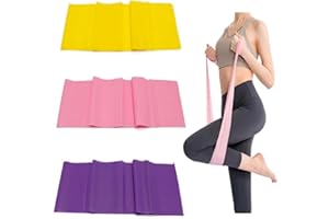 GIMIRO Stretch Belt, Elastic Resistance Band, Pilates Belt, Yoga Band, Flexible Straps for Exercises, Fitness, Training, Weight Loss, Rehabilitation Belt