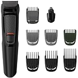 Philips Multi Grooming Kit MG3710/65, 9-in-1 (New Model), Face, Head and Body - All-in-one Trimmer for Men Self Sharpening St
