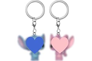 SIMYRON Llavero 2pcs Llavero Bolsos Hombres y Mujeres Colgantes niños juguetes niños llave colgante Mini muñeca Linda de Dibujos Animados Colgante azul rosado regalo de cumpleaños