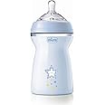 Chicco Natural Feeling Feeding Bottle for Babies, 330ml (6+ Months)|Mother Breast Like Teats|Soft Silicon, Anti-Colic Teat | Angled Teat Suitable for Newborns | with Anti-Drip Cap | BPA Free (Blue)