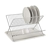 Porte-vaisselle Forgé De Fer For Sécher Le Support De Rangement Plat De Cuisine Pliage Grille De Drain En Forme De X,Fournitures de cuisine (Color : White)