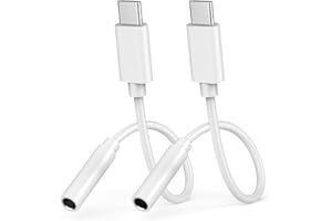 FUHAYA iPhone 17 16 15 Kopfhörer Adapter, 2 Stück [MFi Zertifiziert] Adapter USB C auf Klinke USB C auf 3,5‑mm-Kopfhörer­anschluss Adapter Aux Audio für iPhone 17/17 Pro/17 Pro Max/Air/16e/16 15 Pro Max