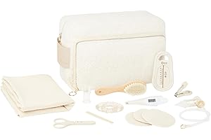 Babymoov Trousse de Soin Bébé Grand Format (6L) - Dès la naissance - 11 Accessoires Inclus Dont Coupe Ongles Bébé, Thermomètre de bain, Langes Coton - Idéal Cadeau de Naissance - Design Elegant