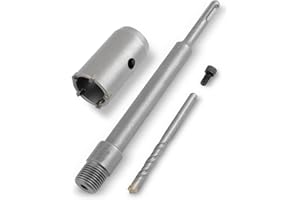 BINOTA Fresa a Tazza Carotatrice 40 mm con Codolo SDS Plus 220 mm per Cemento, Mattoni, Pietra, Muro