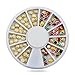 Hot 3d Nail Art Pearl Rhinestones Wheel,5mm Nail Stylish Tool Metal Studs Gems Charm Craft,DIY Manicure Nail Jewelry Decorations (Multi)