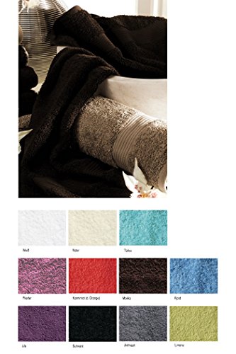 Duschtuch mit Namen / Wunschbegriff bestickt, 70x140cm, verschiedene Farben, schwere 550g-Qualität, 100% Baumwolle, Walk-Frottier; Mitteilung Name per E-Mail (siehe Beschreibung) - 3