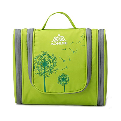 Kulturtasche Reise Kulturbeutel Zum Aufhängen für Frauen & Männer Kosmetiktasche mit Henkel Faltbar Wasserresistente Waschtasche mit vielen Fächern kostenlosen Bonus Reise Silikon Flaschen Set - 7