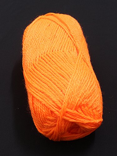 UV Schwarzlicht Wolle orange, 50g Neon Schwarzlicht Stringart Goa - 2