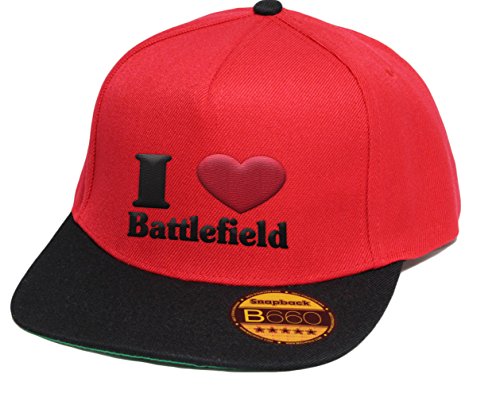 Preisvergleich Produktbild I LOVE Battlefield, Snapback Cap, 5 Panel / Redblack