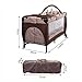 Homcom Portable Baby Child Travel Cot Playpen Play Pen Bed Bassinet Brown Entryway