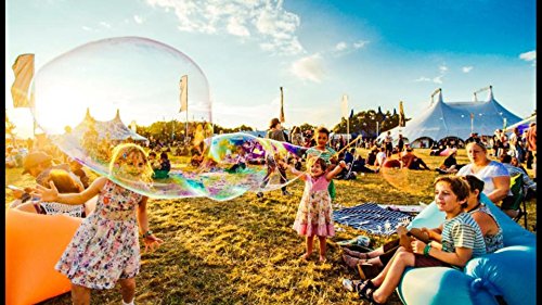 Giant Bubbles Dr Zigs Original Kiddie Starter Kit - 1 Set of Short Wooden Wands - 1 Giant Bubble Rope - 1 Litre Giant Bubble Solution - Outdoor Toy - Educational Game Activity - Made in UK