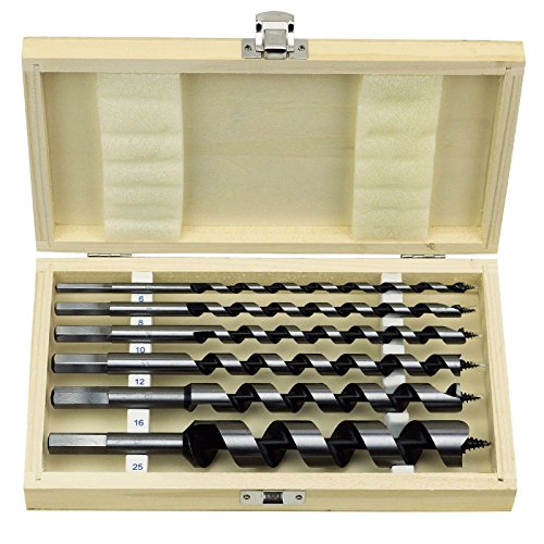 6 tlg Holzbohrer Schlangenbohrer Satz 230mm 6-25 mm Spiralbohrer FT006-230 - 2