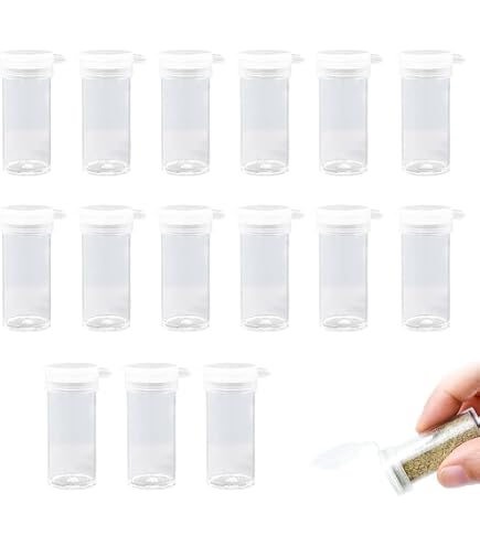 Salz- Und Pfefferstreuer-Set, 4 Stück, Transparent Mit Farbigen Deckeln – Feuchtigkeitsbeständig Für Camping & Picknick