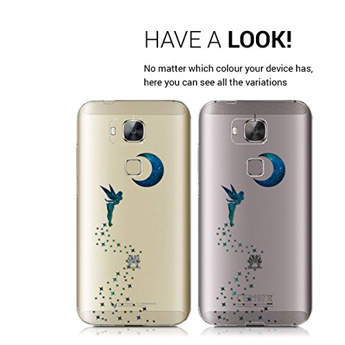 kwmobile Funda para Huawei G8   GX8 - Case para m  vil en TPU silicona - Cover trasero Dise  o hada en azul oscuro petr  leo transparente