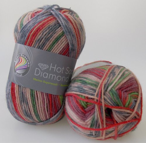 Gründl Hot Socks Diamond Farbe 08 Sockenwolle mit Merino / Merinowolle