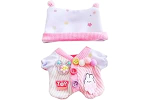 niannyyhouse Ropa de muñeca de felpa de 10 cm ~ 15 cm y 20 cm (rosa-20 cm)