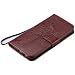 Samsung Galaxy S6 Lanyard Strap Leather Case,Samsung Galaxy S6 Bookstyle Magnetic Closure [Brown Solid Color] Stand Flip Case,Herzzer Premium Elegant[Embossed Butterfly Tree Cat Painted] PU Leather Fold Wallet Case Inner Flexible TPU Case Folio Smart Cover with [Kickstand] Stand Function Card Holder and ID Slot Slim Flip Protective Skin Cover for Samsung Galaxy S6 + 1 x Black Cellphone Kickstand + 1 x Black Stylus Pen