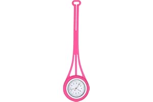Silverora Montre à Gousset Infirmière en Silicone Infirmière Montre Broche Calcul d'impulsion avec Trotteuse pour Les Médecins et Infirmières - De Multiples Façons de Porter