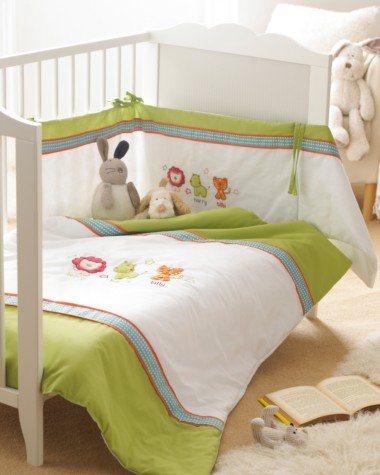 New Safari Friends 3 piece Cot Quilt Nursery Set