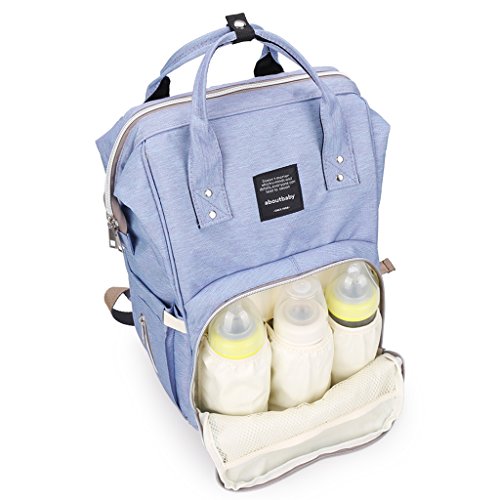 Preisvergleich Produktbild MagiDeal Mama Rucksack Baby Wickelrucksack Umhängetasche Schulter Rucksack, Passform für Kinderwagen - Blau