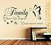 Produktbild Family Where life begins and Love Never Ends Word Wall Sticker Decal Quote B55 (1150mm x 580mm) by Vkstickers