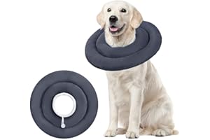 HAOZAIKEJI Dog Recovery Collar After Surgery Cat Cone Collar Dog Neck Collar Pet Protection Cover Collar Adjustable Protect From Stitching Wound Soft Comfy Padded Dog Donut Cone for Small Medium Large