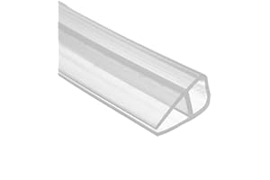 BAOGU Joint de porte de douche en forme de U - 200 cm - Étanche - Porte en verre - Pour 6 mm d'épaisseur de verre