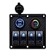 Produktbild Meipire Wasserdicht Boot Auto Switch Panel 4 Gang mit USB steckdose und voltmeter Ladegerät Adapter für Auto, Boot, LKW, RV, Wohnwagen