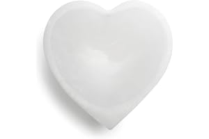 SERENITY GIFTS LTD Selenite Charging Heart Bowl 10cm Crystal Heart Bowl White Selenite Charging Alter Bowl Spiritual Healing Cleanse and Recharge Crystals Charging Bowl Meditation Decoration Gift