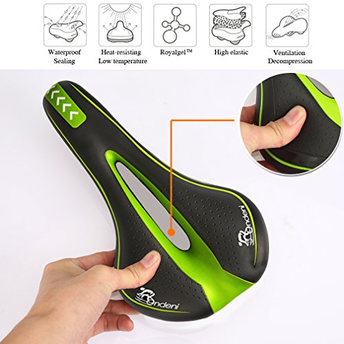 Ondeni® Fahrradsattel Fahrradsitz Tourensattel Fahhrad Sattel Damen Herren Sattelbezug - 3
