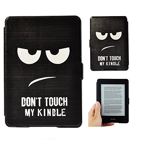 Kindle Paperwhite Hülle 2015 300 PPI mit Magnet Cool Design Leder Ultra Slim E-Reader Schutzhülle Wake Up / Sleep Funktion für Alle Kindle Paperwhite 2015 / 2014 / 2013 / 2012- DON’T TOUCH MY KINDLE - 3