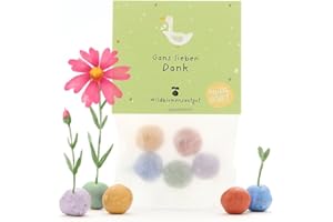 Nachhaltiges Dankeschön-Geschenk: 5 bunte Blumenmurmeln | Farbenfrohe Seedbombs mit Wildblumensaatgut | Als Gastgeschenk, Dankeschön & kleine Aufmerksamkeit | 100% ökologisch und mind. 2 Jahre haltbar