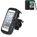 Produktbild K-S-Trade Fahrrad Halterung für HTC Desire 526G Dual SIM Handyhalterung Halter Lenkstange Fahrradhalterung Motorrad Bike Mount Wasserabweisend regensicher schwarz (1x)