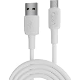 Juo 12W USB-A to Type-C Silicone Fast Charging and Data Cable White 1 Meter