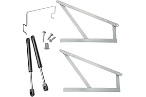 PERIN KIT COMPLETO Sollevamento Letto per LETTO CONTENITORE. Trapezi + Pistoni a Gas + Ferma Materasso. (Letto Matrimoniale - Fuorimisura)