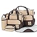 Multi-Function Baby Diaper Nappy Bag/ Mummy Changing Set Handbag (Pack of 5, Brown)