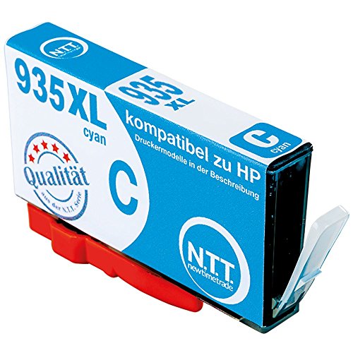 N.T.T.® 5x XL kompatible Tintenpatronen zu HP 934 XL HP 935 XL (2 Schwarz, 1 Cyan, 1 Magenta, 1 Yellow) Multipack HP OfficeJet Pro 6230, 6835, 6830, 6812, 6815, 6836 - 3