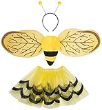Biene Set 3-tlg. Rock, Flügel und Haarreif