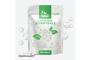 ‎RAW POWDERS Choline Bitartrate 700mg, 120 Kapseln – Unterstützung für Gedächtnis & kognitive Funktion – Reine Zutaten, GMO- & Glutenfrei von Raw Powders