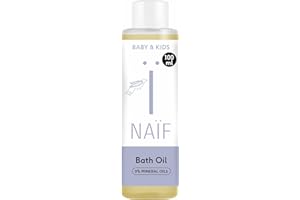 Naïf - Aceite de baño suave para bebés y niños - Cuidado del bebé - Baño del bebé - Aceite de baño para piel seca - Ingredientes naturales - Vegano - 100 ml