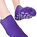 1Pair Spa Moisturizing Gel Socks Infused Essential Oils Vitamin E Rose Oil Jojoba Oil Olive Oil Feet Care Gift Socks for Hard Dry Cracked Skin Purple