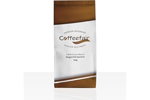‎COFFEEFAIR Coffeefair 100% granuliertes Magermilchpulver 10 x 500g Milchpulver Granulat | Milchtopping, Instant Magermilchpulver für cremigen Milchschaum, ideal für Heißgetränke-Automaten