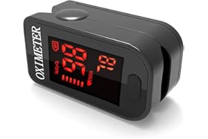 PRCMISEMED Pulse Oximeter Fingertip,Blood Oxygen Saturation Monitor Spo2 Finge rtip Pulse Oximeter Adult and Child with LED Display with Lanyard