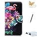 Produktbild TOUCASA iPhone 9 Plus Handyhülle,iPhone 9 Plus Hülle, Brieftasche flip etui Tasche 360 Grad Karte Halterung Kartenfächer extra Dünn Klapphülle Leinwand Farbmalerei Art für iPhone 9 Plus(Flamingo)