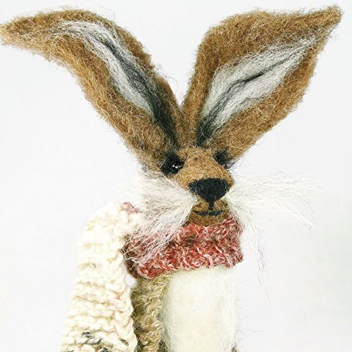 Brown Hare needle Felting Kit - Beginners and improvers. Scarf is models own... Combined postage refund - upon dispatch - if ordering more than one kit.