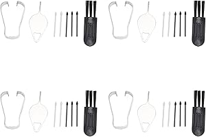 Annadue Ersatzstiftspitzen/Spitzen-Kit für Samsung Tab S7 FE 12,4 Zoll T733, 20 X Mine, 4 X Stiftclip, 4 X Kartenentfernungsstift, 4 X Reinigungsbürste(Schwarz und Grau)