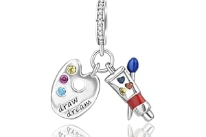 NUNUYAYA Perles Charms Argent Sterling 925 Breloque Pendentif Flower Clips Brithday Friends Heart Bead Compatible pour Femmes Filles Européen Bracelets Colliers