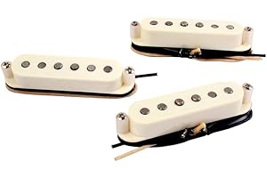Alnicov Pickup single coil SSS Alnico 5 pickup al manico/medio/ponte per chitarra elettrica ST 3 pezzi/set bianco crema